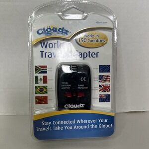 Cloudz World Travel Adapter with 2 USB‎ ports